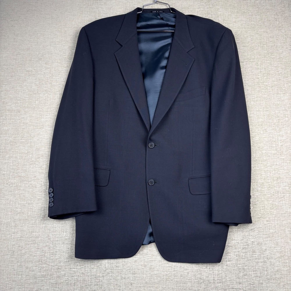 Joseph Abboud for Nordstrom Mens Navy Blue Two Button Blazer Sport Coat USA Made